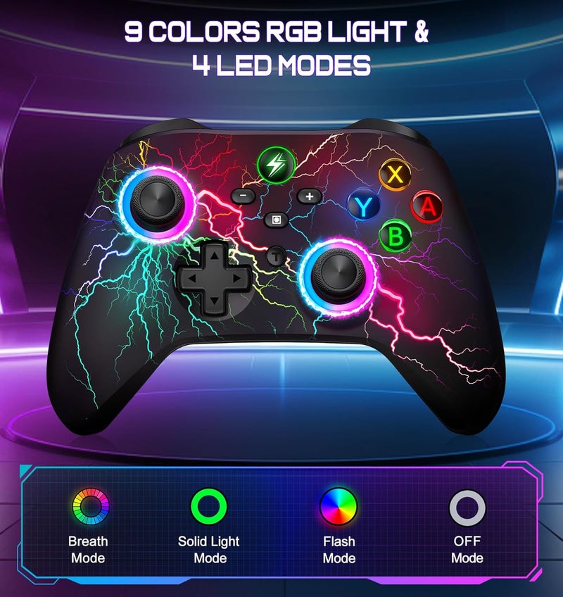 NinjaPlusOX Wireless Switch Controller, Switch Pro Controller for Nintendo Switch 1/2/Lite/OLED, Pro Controller Switch with Gyro Axis, Turbo, Dual Vibration, Screenshot - Image 2